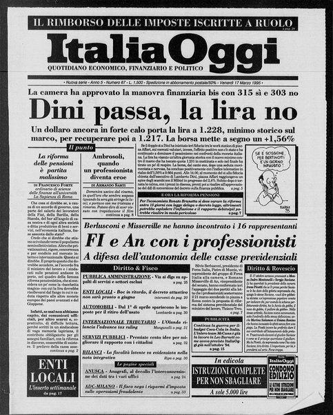 Italia oggi : quotidiano di economia finanza e politica